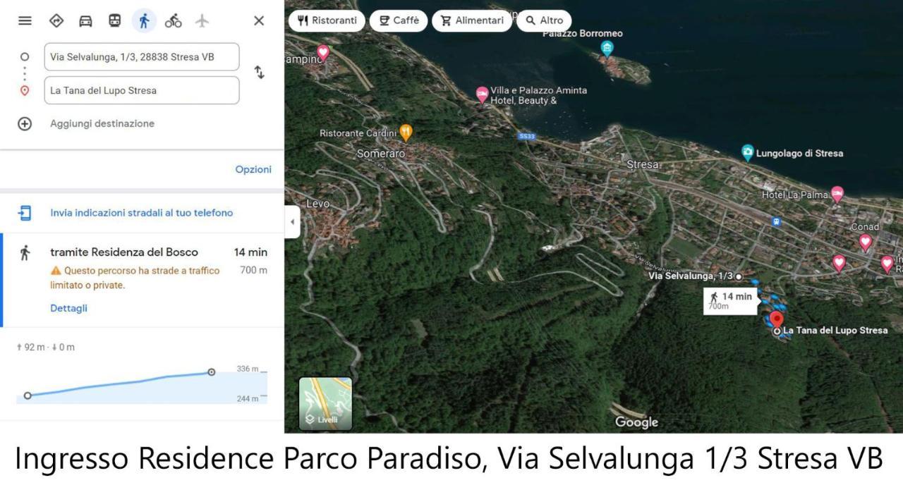 La Tana Del Lupo Stresa Lägenhet Exteriör bild